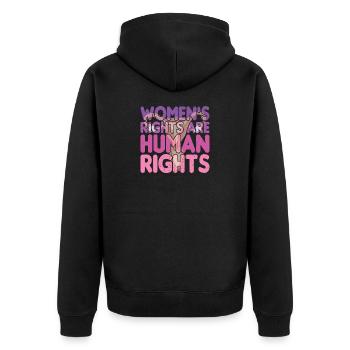 Les droits des femmes sont des droits humains - Veste à capuche bio Premium Unisexe - noir - Dos - Nico (187cm)