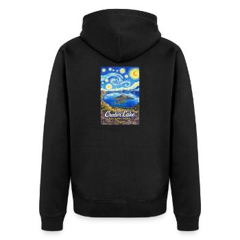 Parc national de Crater Lake, Oregon Starry Night - Veste à capuche bio Premium Unisexe - noir - Dos - Nico (187cm)