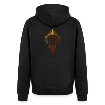 Somatic Healing Somatic Therapy - Unisex Premium Organic Zip Hoodie - black - Back - Nico (187cm)