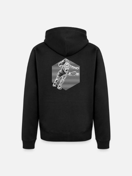 Pickleball Community Fans with Pickleball Community - Unisex Premium Organic Zip Hoodie - black