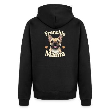 Maman Française Cœur Chien Amoureux Chiens - Veste à capuche bio Premium Unisexe - noir - Dos - Nico (187cm)