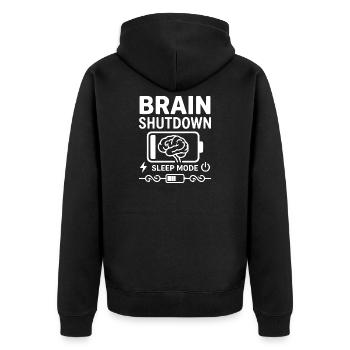 Mode veille Mode veille Humour Batterie vide - Veste à capuche bio Premium Unisexe - noir - Dos - Nico (187cm)