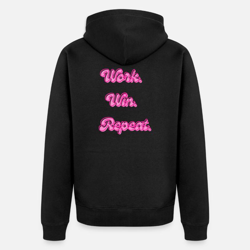 Work Win reprend Retro Neon - Veste à capuche bio Premium Unisexe - noir