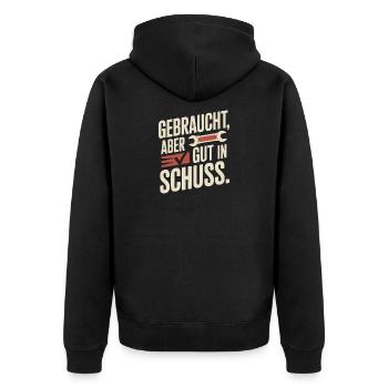 Used But Good In Condition Classic Car Birthday - Unisex Premium Organic Zip Hoodie - black - Back - Nico (187cm)