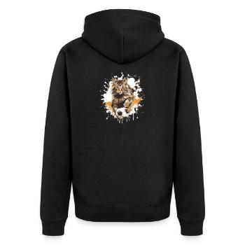 Équipe de football des chats - Veste à capuche bio Premium Unisexe - noir - Dos - Nico (187cm)