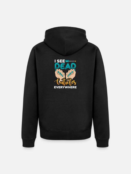 Nageldesigner Nageldesignerin Kosmetik Nagelstudio - Unisex Premium Bio Zip Hoodie - Schwarz