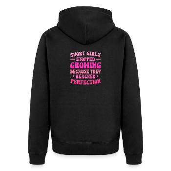 Les petites filles ont atteint la perfection - Veste à capuche bio Premium Unisexe - noir - Dos - Nico (187cm)