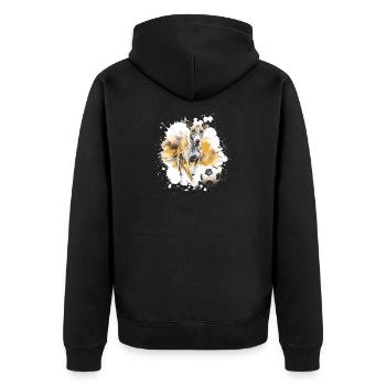 Équipe de football canin Greyhound - Veste à capuche bio Premium Unisexe - noir - Dos - Nico (187cm)