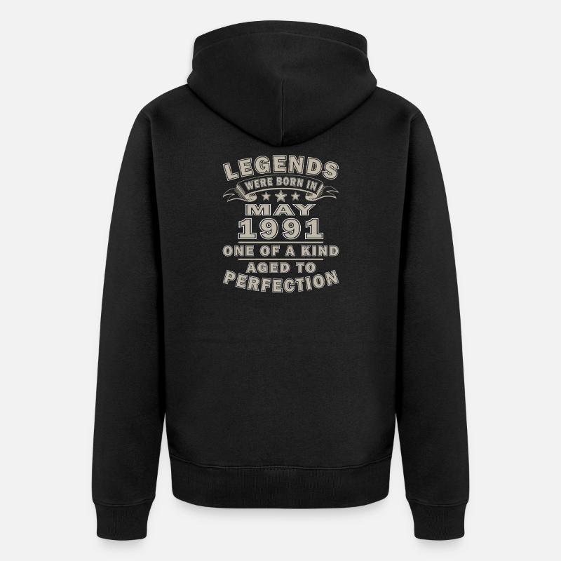 Mai 1991 - Veste à capuche bio Premium Unisexe - noir