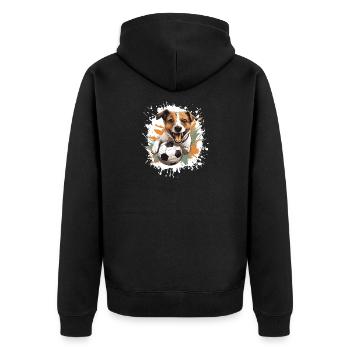Dogue Allemand Chien Football Sports - Veste à capuche bio Premium Unisexe - noir - Dos - Nico (187cm)
