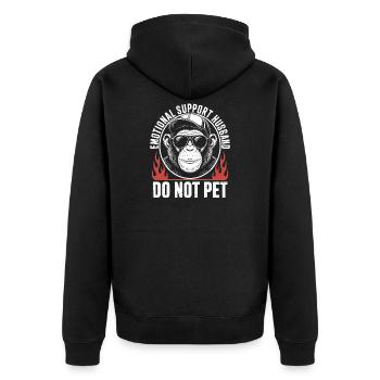 Soutien émotionnel Mari Singe - Veste à capuche bio Premium Unisexe - noir - Dos - Nico (187cm)