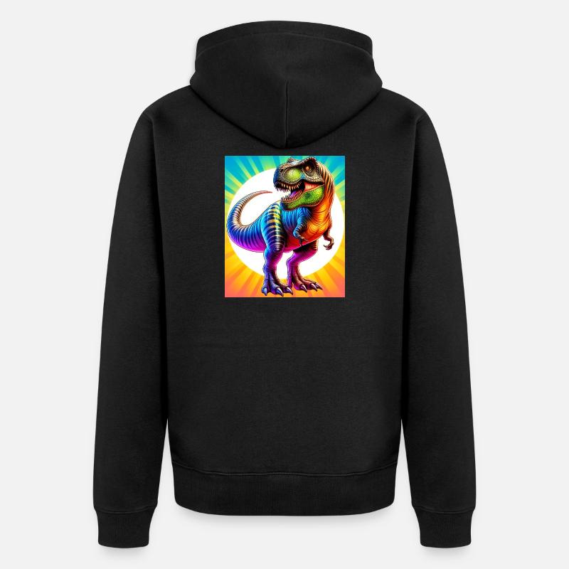 dinosaure - Veste à capuche bio Premium Unisexe - noir