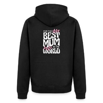 Meilleure maman du monde - Veste à capuche bio Premium Unisexe - noir - Dos - Nico (187cm)