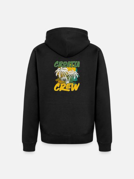 Croatia Crew - Unisex Premium Bio Zip Hoodie - Schwarz