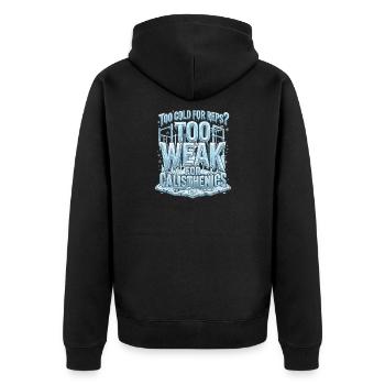 Cold Calisthenics Reps - Unisex Premium Organic Zip Hoodie - black - Back - Nico (187cm)