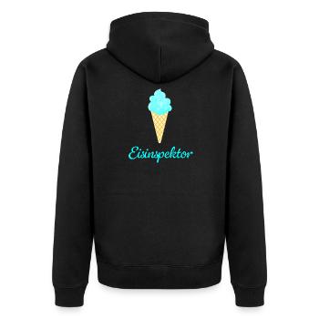 Bureau de l’inspecteur de glaces Humour Vie au bureau Fan de glaces - Veste à capuche bio Premium Unisexe - noir - Dos - Nico (187cm)