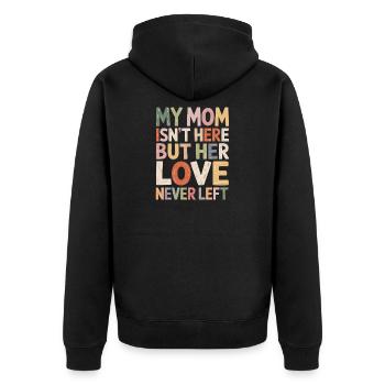 Mom's Love Remains Colorful - Unisex Premium Organic Zip Hoodie - black - Back - Nico (187cm)