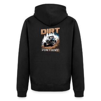 UTV Off Road 4 Wheeler Side by side - Unisex Premium Bio Zip Hoodie - Schwarz - Hinten - Nico (187cm)