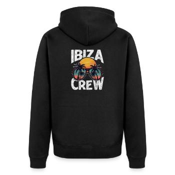 Équipage Ibiza - Veste à capuche bio Premium Unisexe - noir - Dos - Nico (187cm)
