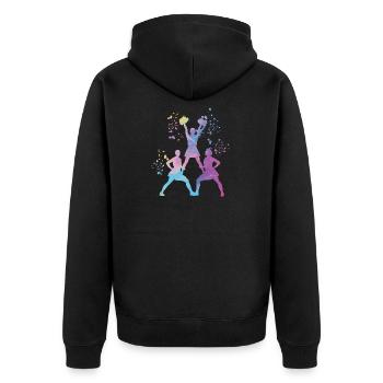 Cheerleader Cheer Mom Cheerleading - Unisex Premium Organic Zip Hoodie - black - Back - Nico (187cm)