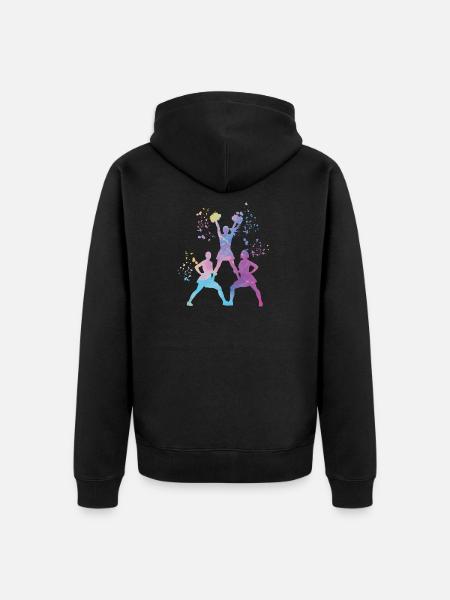 Cheerleader Cheer Mom Cheerleading - Unisex Premium Organic Zip Hoodie - black