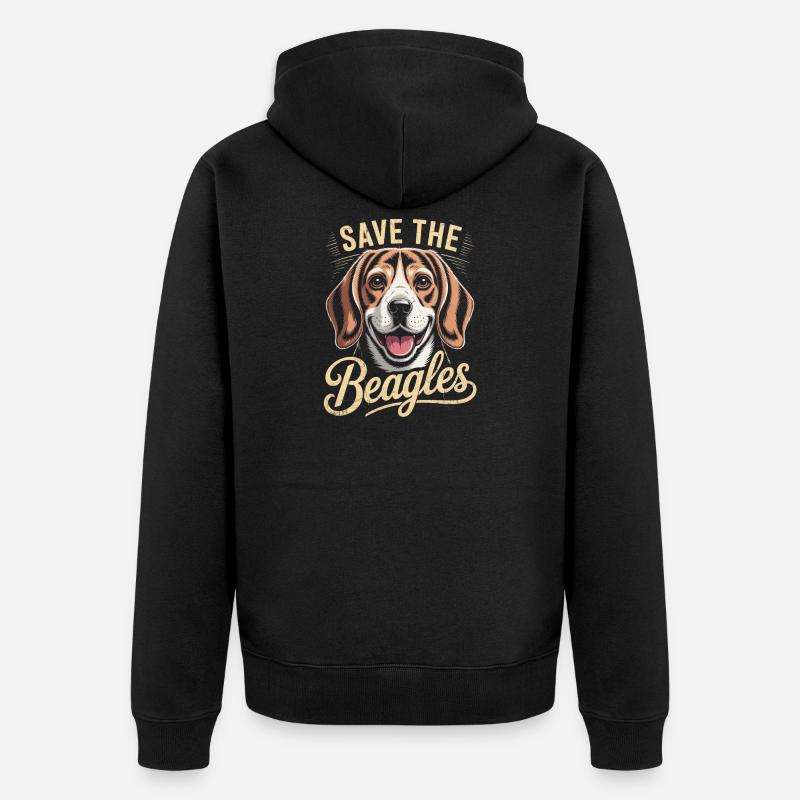 Sauvez les Beagle - Veste à capuche bio Premium Unisexe - noir