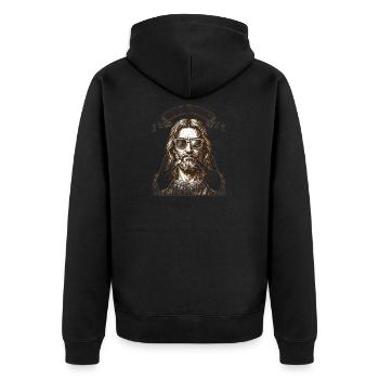 Il est un Alléluia Ressuscité - Veste à capuche bio Premium Unisexe - noir - Dos - Nico (187cm)