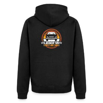 Tuner Tuning Auto Kfz Motorsport Turbo Spruch - Unisex Premium Organic Zip Hoodie - black - Back - Nico (187cm)