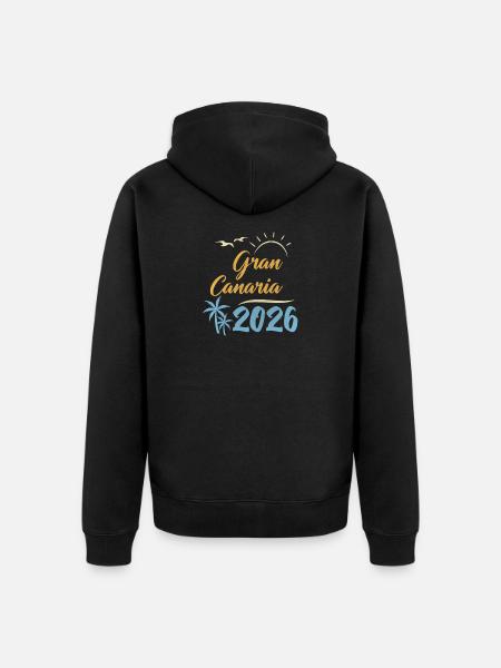 Gran Canaria 2026 - Unisex Premium Bio Zip Hoodie - Schwarz