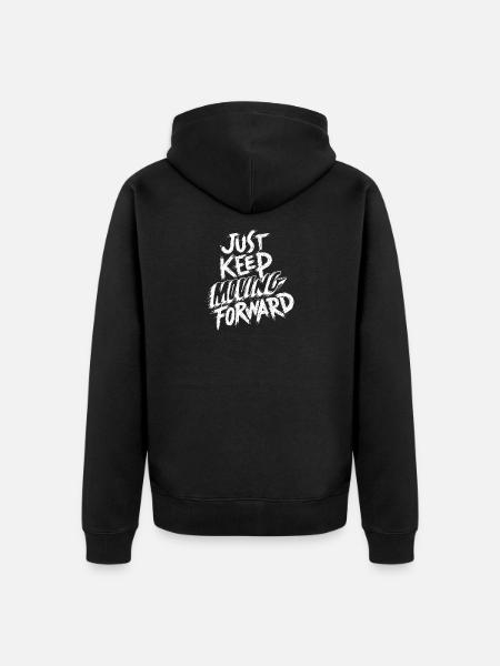 Continue simplement d’avancer - Veste à capuche bio Premium Unisexe - noir