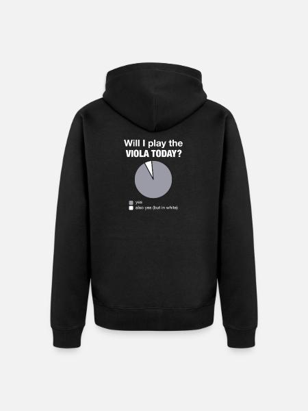 Viola Viola Playing Today Musicians - Unisex Premium Organic Zip Hoodie - black
