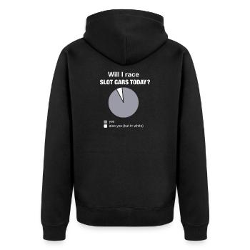 Slotcar Slot Racing Car Cool Driving Today - Unisex Premium Bio Zip Hoodie - Schwarz - Hinten - Nico (187cm)