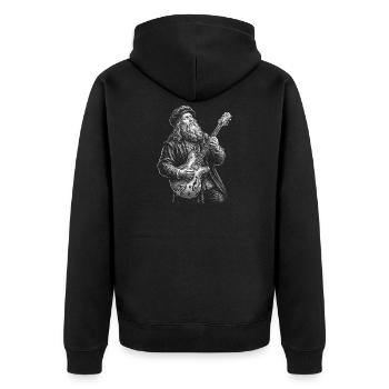 Leonardo Da Vinci joue de la guitare - Veste à capuche bio Premium Unisexe - noir - Dos - Nico (187cm)