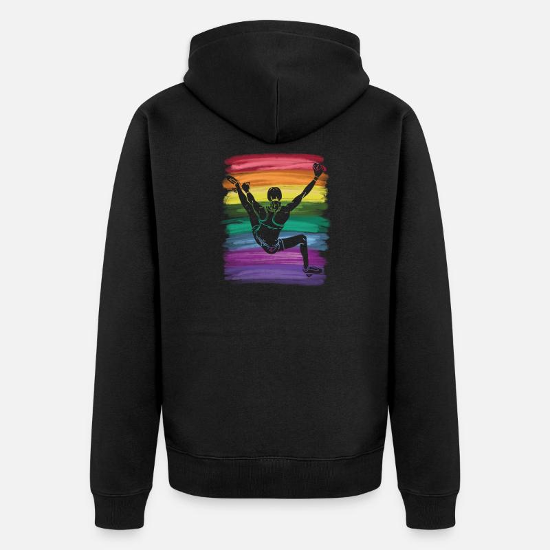 Bloc de bloc de Boulderer - Veste à capuche bio Premium Unisexe - noir