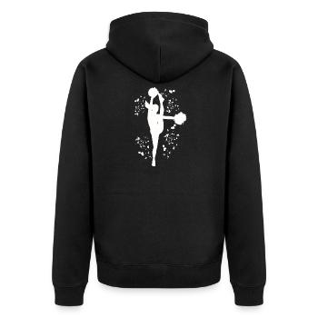 Cheerleader Cheer Mom Cheerleading - Unisex Premium Bio Zip Hoodie - Schwarz - Hinten - Nico (187cm)
