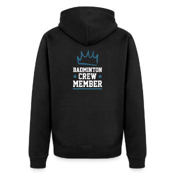Équipe de badminton - Veste à capuche bio Premium Unisexe - noir - Dos - Nico (187cm)