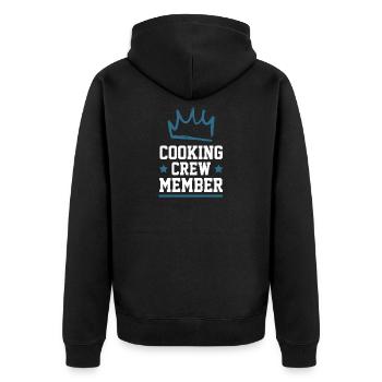 Cooking Crew - Unisex Premium Bio Zip Hoodie - Schwarz - Hinten - Nico (187cm)