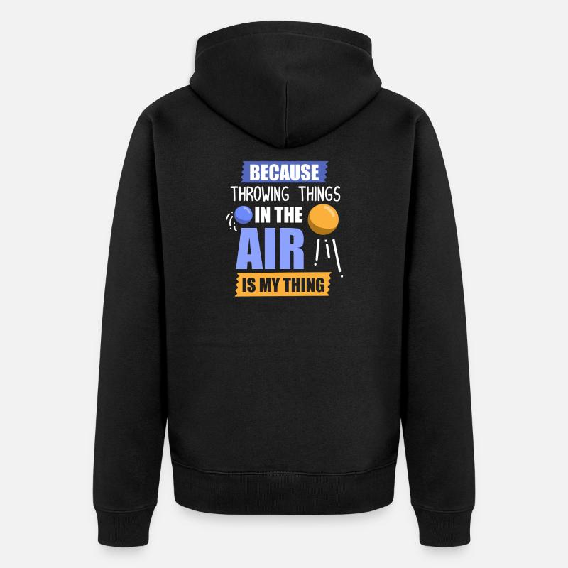 Diskuswurf Diskuswerfen Diskus diskuswerfer - Unisex Premium Bio Zip Hoodie - Schwarz