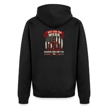 Pas pour le faible rude pétrolier - Veste à capuche bio Premium Unisexe - noir - Dos - Nico (187cm)