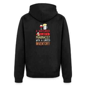 Barman Serveur Barman Barman - Veste à capuche bio Premium Unisexe - noir - Dos - Nico (187cm)