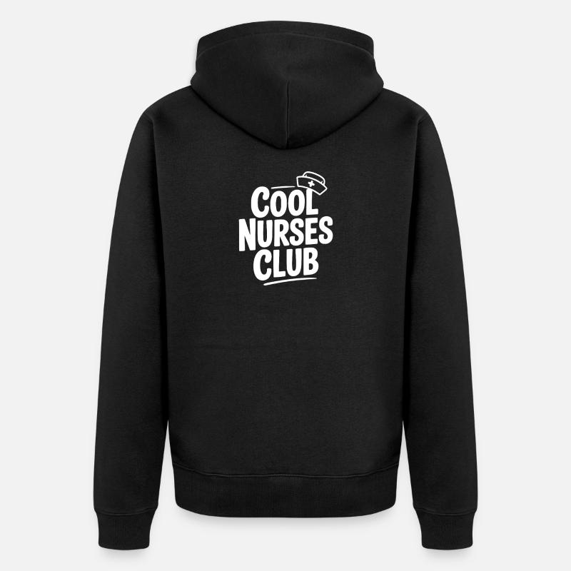 Cool Nurses Club - Unisex Premium Bio Zip Hoodie - Schwarz