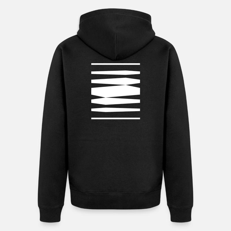 Conception des bandes audacieuses - Veste à capuche bio Premium Unisexe - noir