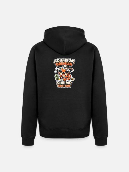 Aquarium-Gremlin | Garnelen Hobby - Unisex Premium Bio Zip Hoodie - Schwarz