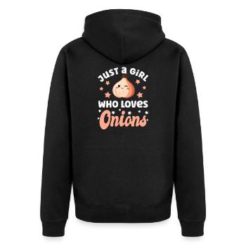 oignon - Veste à capuche bio Premium Unisexe - noir - Dos - Nico (187cm)