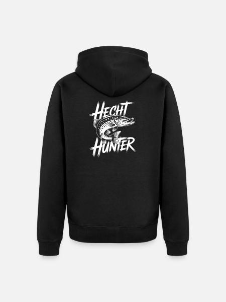 Hecht Angler - Unisex Premium Bio Zip Hoodie - Schwarz