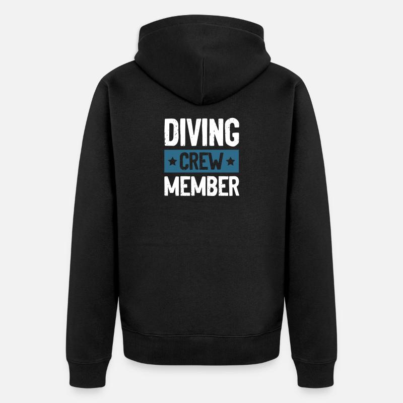 Diving Crew - Unisex Premium Bio Zip Hoodie - Schwarz