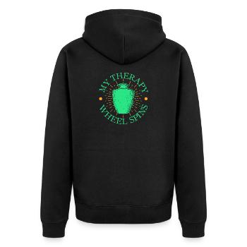 Cadeaux pour les potiers Ma poterie thérapeutique - Veste à capuche bio Premium Unisexe - noir - Dos - Nico (187cm)