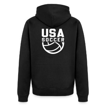 USA Soccer - Veste à capuche bio Premium Unisexe - noir - Dos - Nico (187cm)