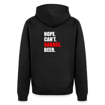 Non, je ne peux pas faire de garage de bière Amoureux de voitures Mécanicien automobile - Veste à capuche bio Premium Unisexe - noir - Dos - Nico (187cm)