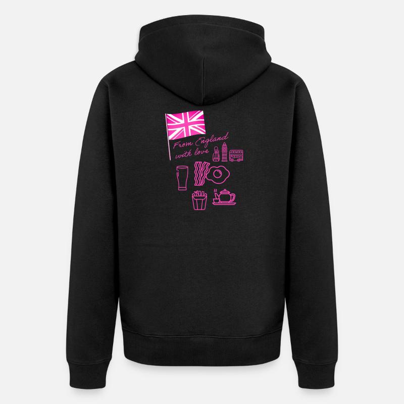 EXANGLIA (rose) - Veste à capuche bio Premium Unisexe - noir